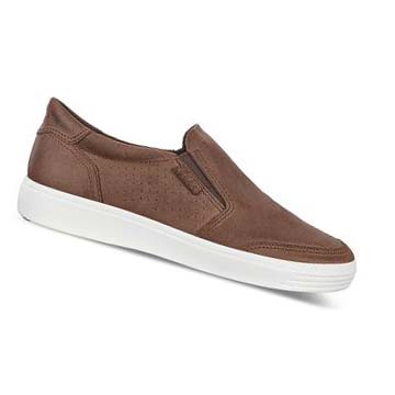 Férfi Ecco Soft 7 Slip-on Alkalmi Cipő Barna | HU 481MQZ